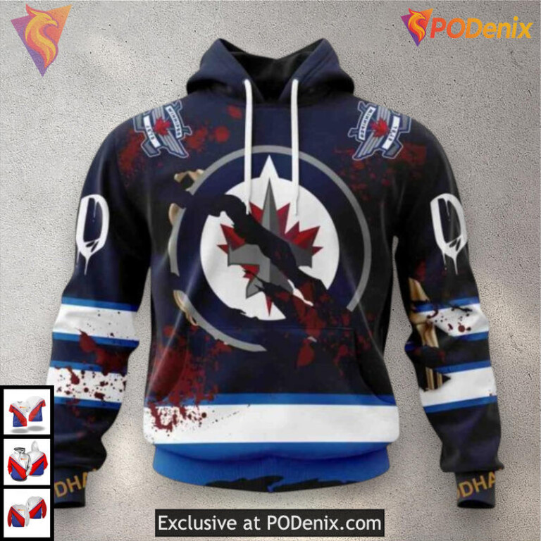 New Gradient Series Concept Personalized Winnipeg Jets Hoodie Custom NHL Apparel