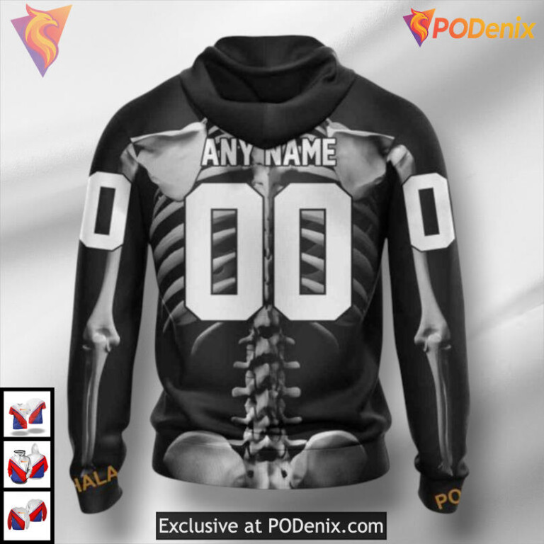 Halloween Skeleton Costume Carolina Hurricanes 3D Hoodie Custom Edition - 1