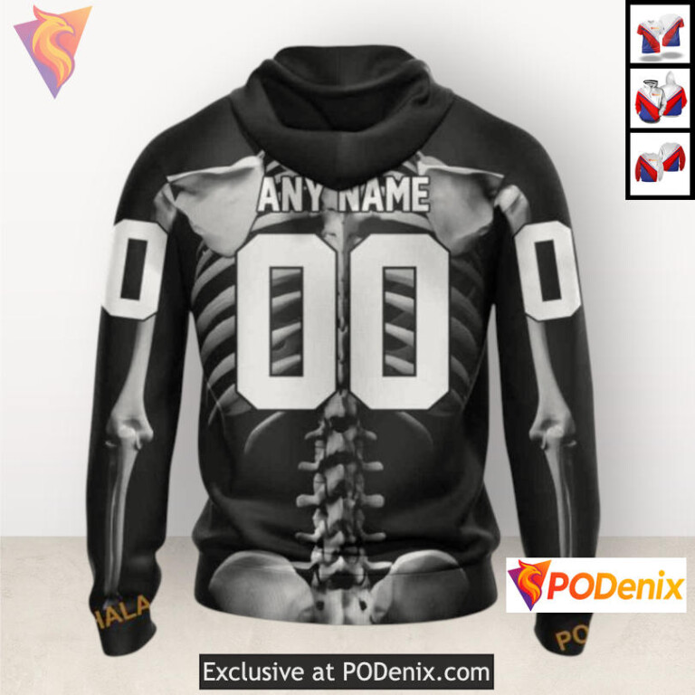 Halloween Skeleton Costume Colorado Avalanche Zip Up Hoodie Custom 3D - 1