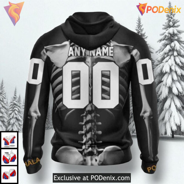 Halloween Skeleton Costume Edition NHL Montreal Canadiens Winter Hoodie 3D - 1
