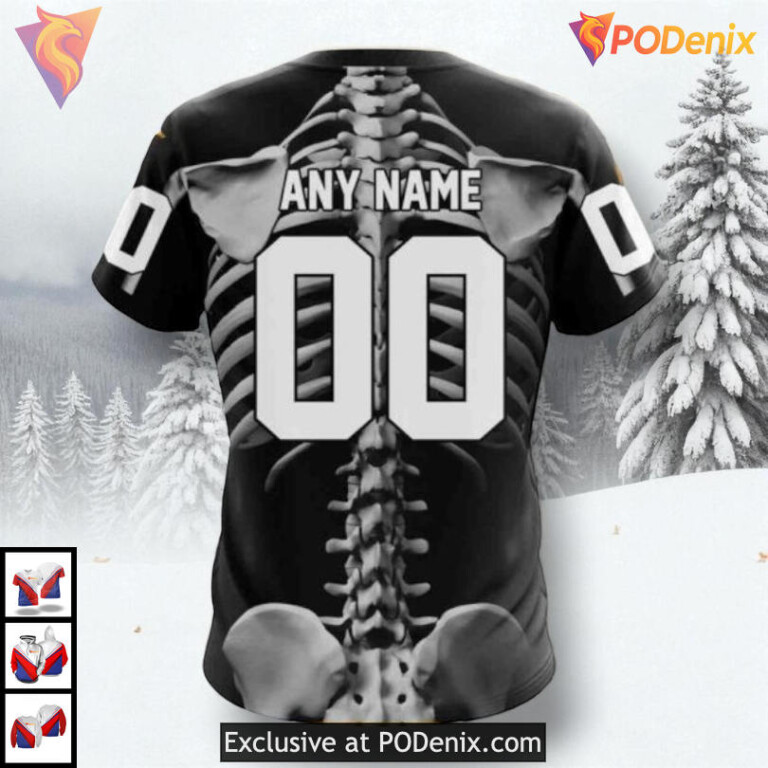 Halloween Skeleton Costume Edition NHL Montreal Canadiens Winter Hoodie 3D - 3
