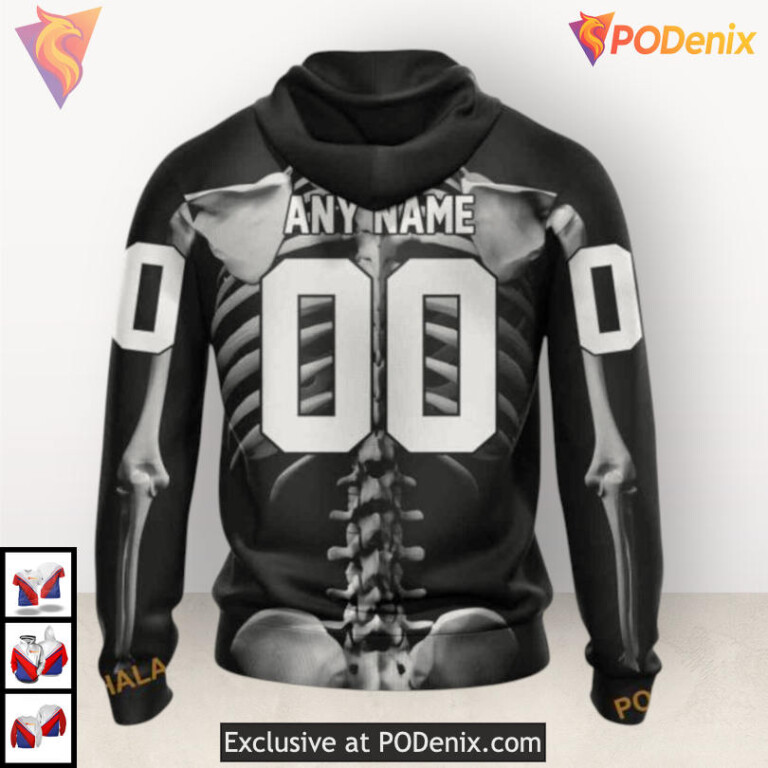 Halloween Skeleton Costume Style Nashville Predators Youth Hoodie Custom 3D - 1
