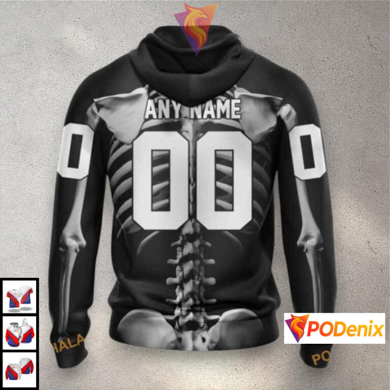 Halloween Skeleton Costume Theme NHL Pittsburgh Penguins Christmas Hoodie 3D - 1