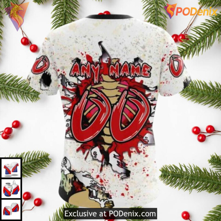 Halloween Zombie Costume Edition NHL Ottawa Senators Graphic Hoodie 3D - 3