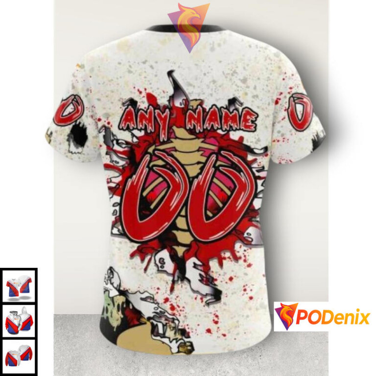 Halloween Zombie Costume Theme NHL Custom Number Pittsburgh Penguins Hoodie 3D - 3