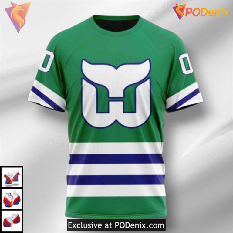 Hartford Whalers 2025 Kits Tribute Carolina Hurricanes 3D Hoodie Custom Edition - 2