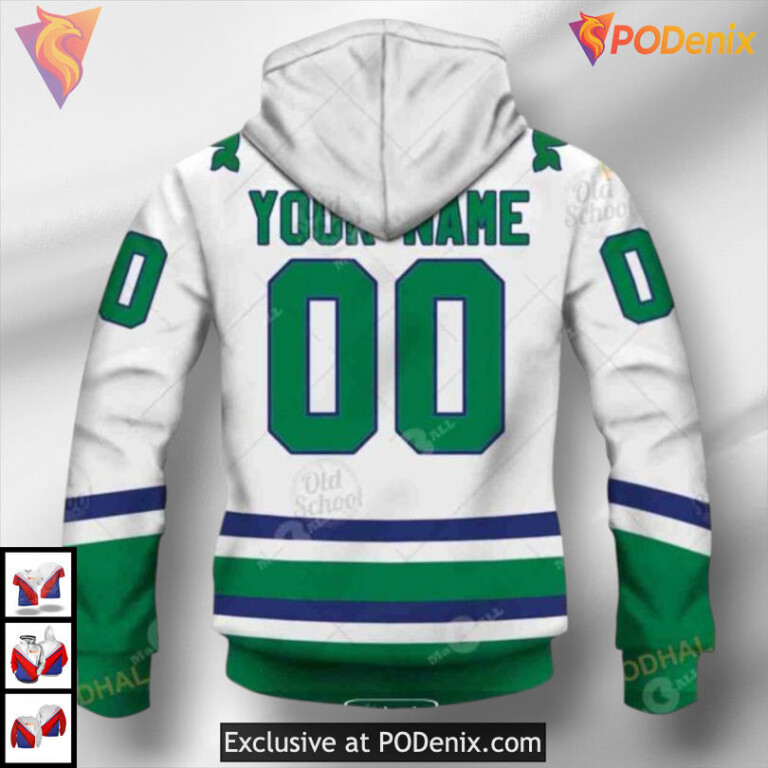 Hartford Whalers Vintage Throwback Carolina Hurricanes All Over Print Hoodie 3D - 1
