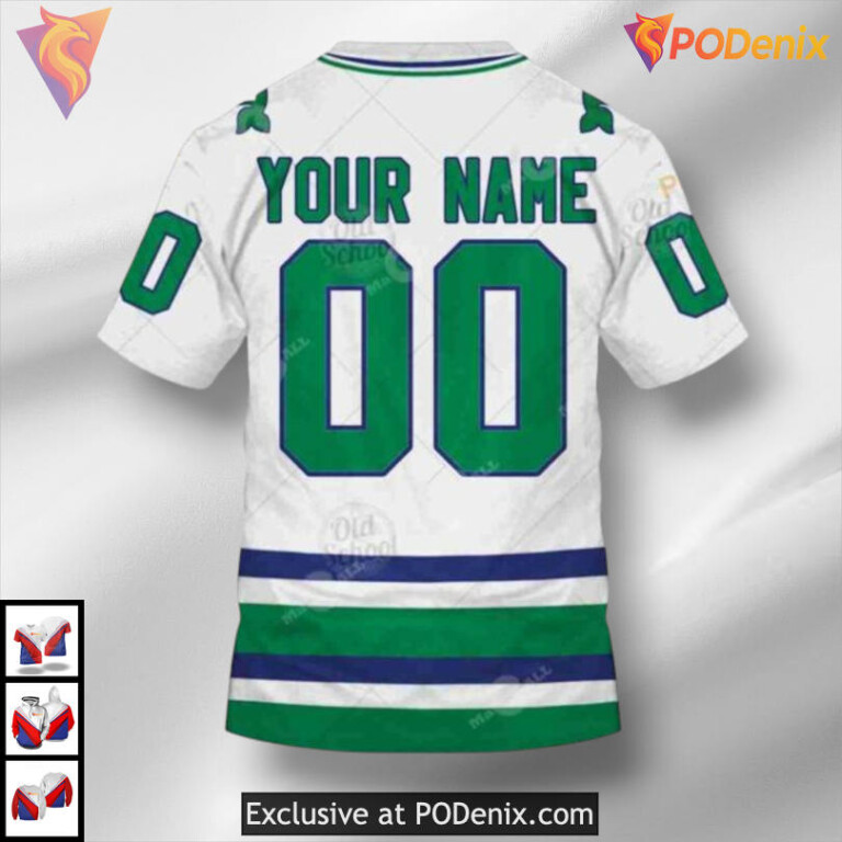 Hartford Whalers Vintage Throwback Carolina Hurricanes All Over Print Hoodie 3D - 4