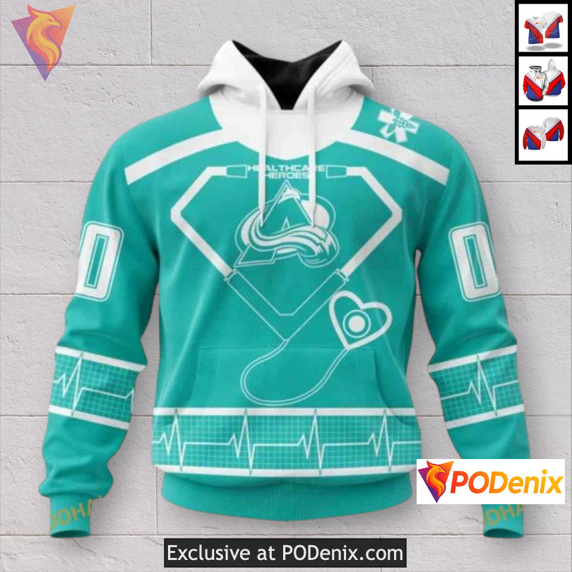 Healthcare Heroes Appreciation Colorado Avalanche Kids Hoodie Custom 3D