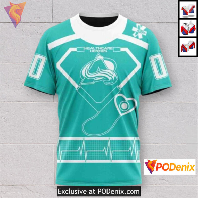 Healthcare Heroes Appreciation Colorado Avalanche Kids Hoodie Custom 3D - 2