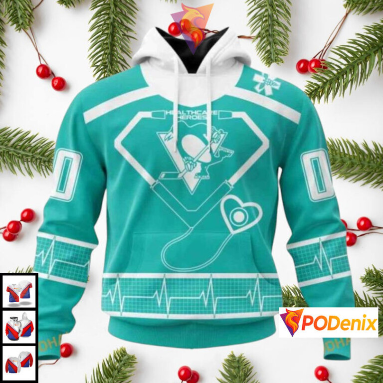 Healthcare Heroes Appreciation Custom Vintage Pittsburgh Penguins Hoodie NHL 3D