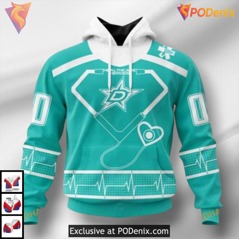 Healthcare Heroes Appreciation Dallas Stars Personalized 3D Hoodie Custom