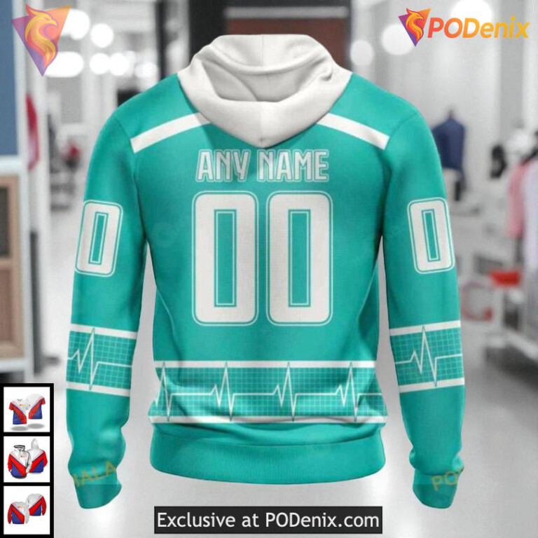 Healthcare Heroes Appreciation NHL Custom Name Montreal Canadiens Hoodie 3D - 1