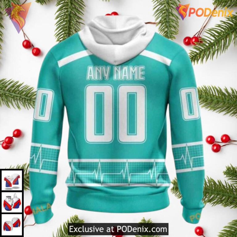 Healthcare Heroes Appreciation NHL Custom Number Ottawa Senators Hoodie 3D - 1