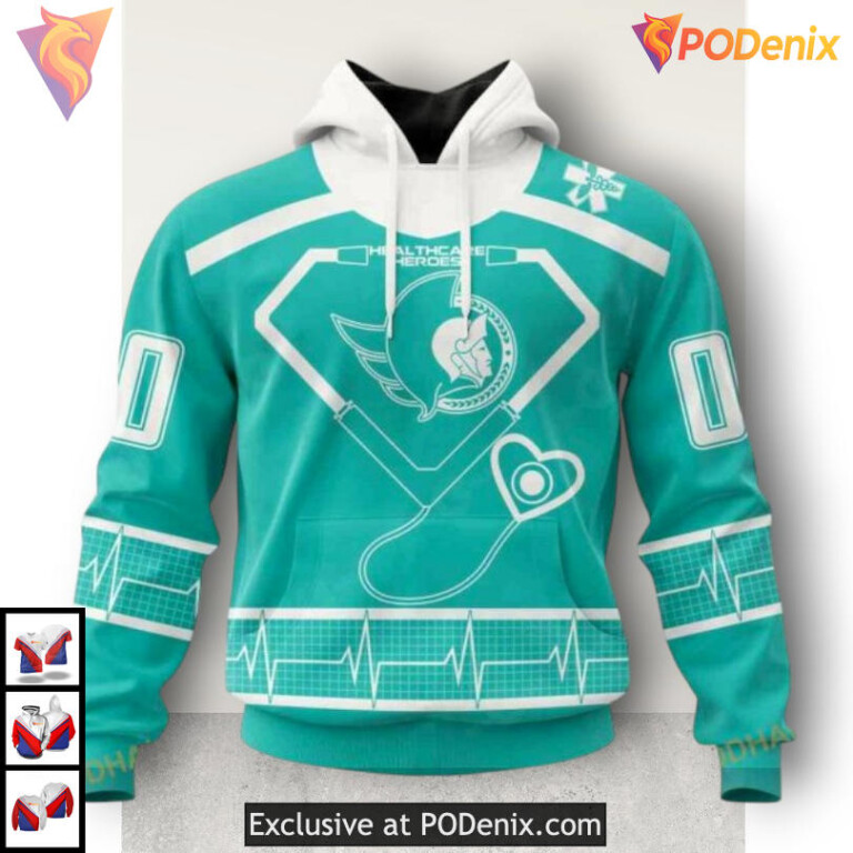 Healthcare Heroes Appreciation NHL Retro Ottawa Senators Hoodie 3D