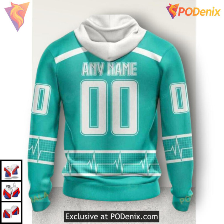 Healthcare Heroes Appreciation NHL Retro Ottawa Senators Hoodie 3D - 1