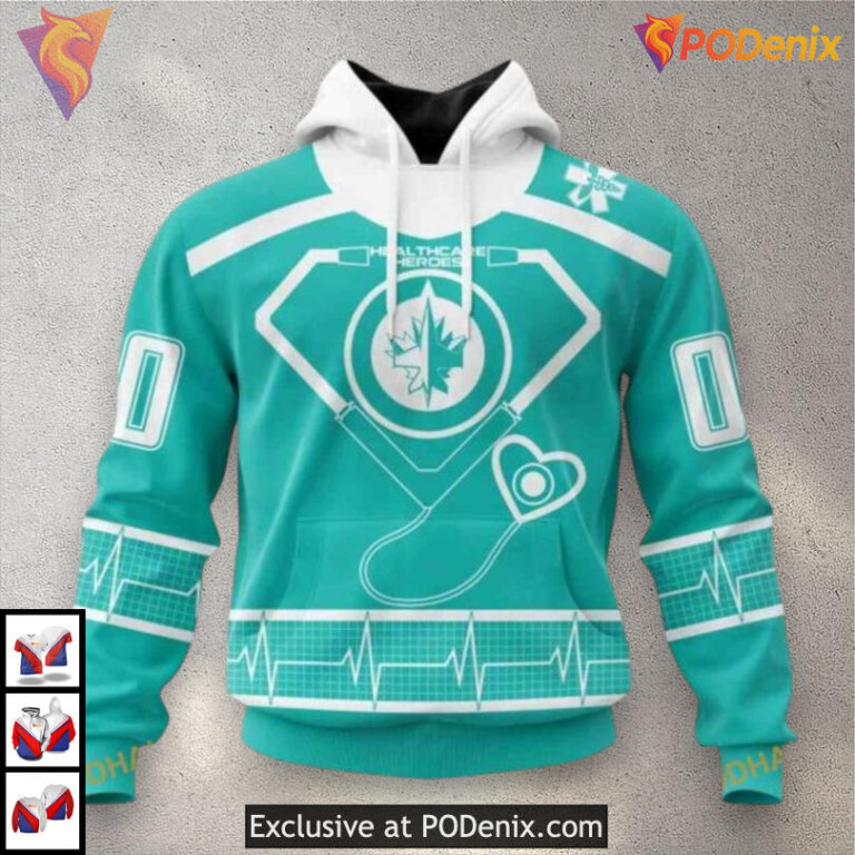 Atlanta Thrashers 1999 Vintage Home Custom Number Winnipeg Jets Hoodie Classic 3D Design