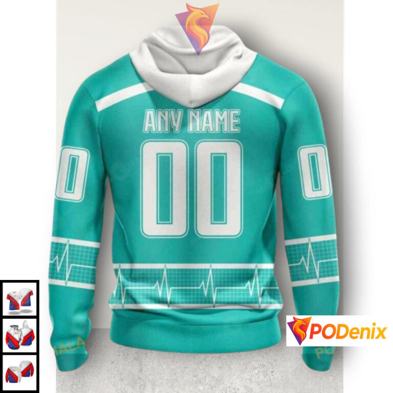 Healthcare Heroes Appreciation Theme Pittsburgh Penguins Full Print Hoodie NHL 3D - 1