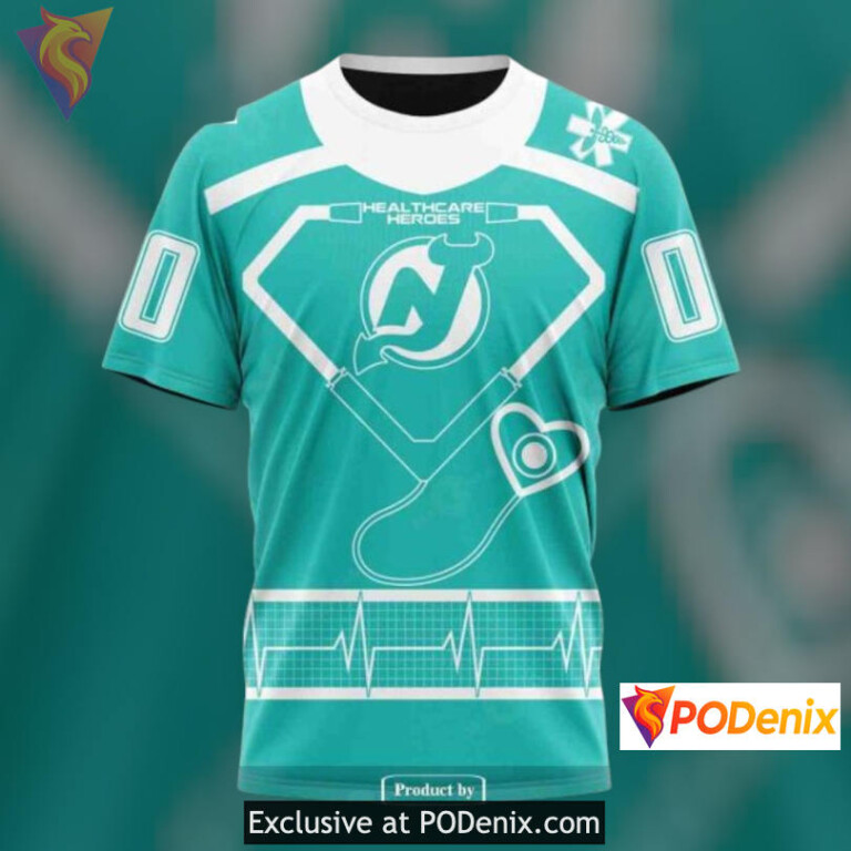 Healthcare Heroes Honoring Edition Custom Name New Jersey Devils Hoodie 3D Apparel - 2