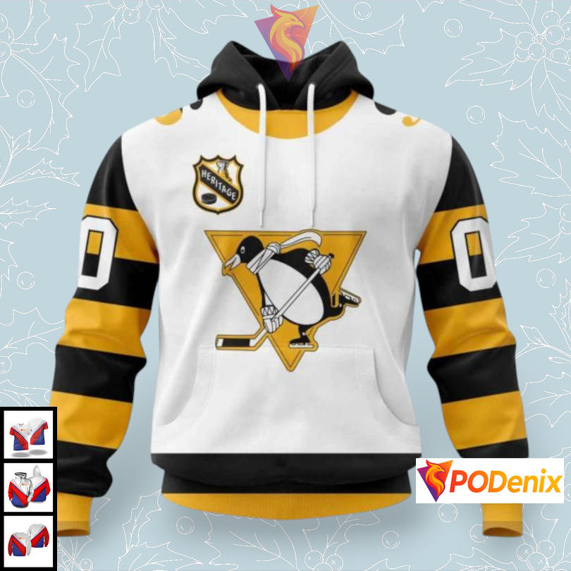 Heritage Edition NHL Pittsburgh Penguins Hoodie 3D Custom Fan Apparel Heritage Edition NHL Pittsburgh Penguins Hoodie 3D Custom Fan Apparel