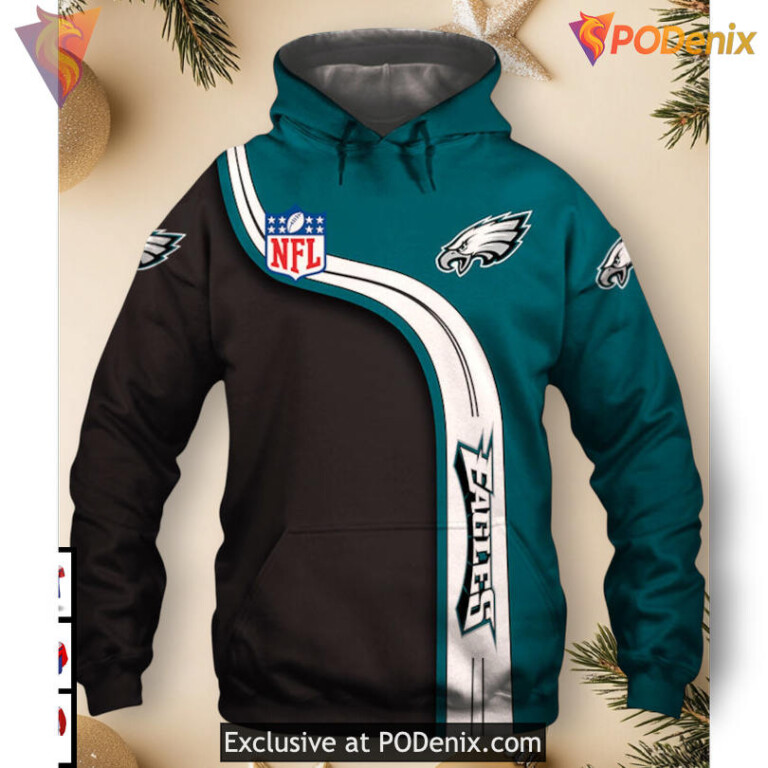 Highway Eagle Flight Art Mens Philadelphia Eagles Hoodie Youth Pullover for Fans