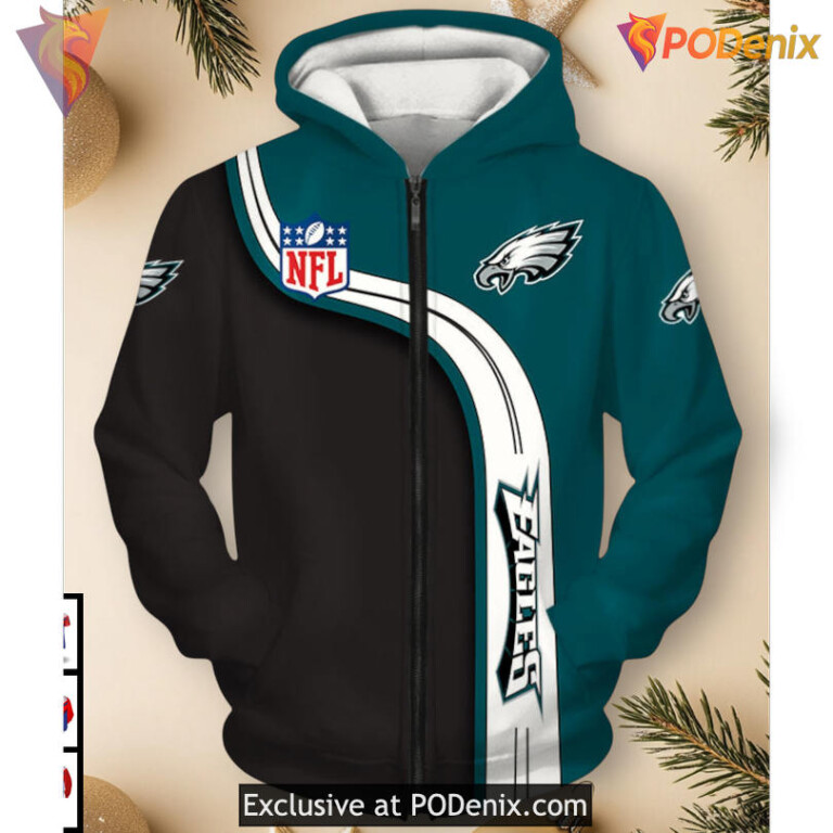 Highway Eagle Flight Art Mens Philadelphia Eagles Hoodie Youth Pullover for Fans - 1