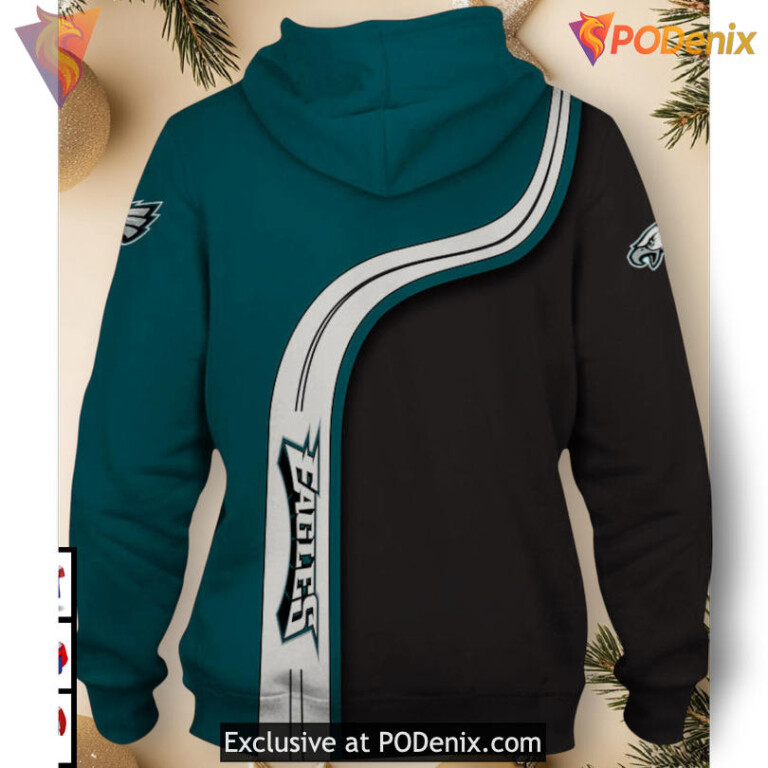 Highway Eagle Flight Art Mens Philadelphia Eagles Hoodie Youth Pullover for Fans - 2