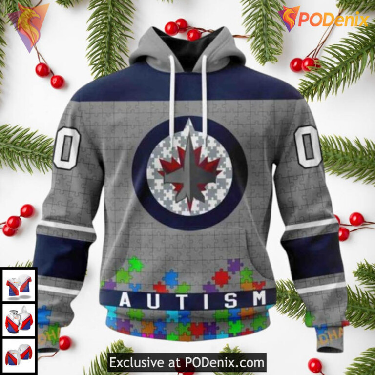 Black Hockey Fights Cancer Edition Vintage Winnipeg Jets Hoodie Custom 3D Apparel