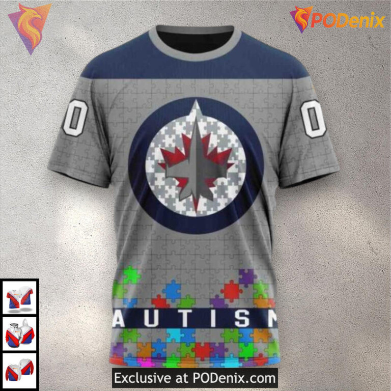 Black Hockey Fights Cancer Edition Vintage Winnipeg Jets Hoodie Custom 3D Apparel - 2