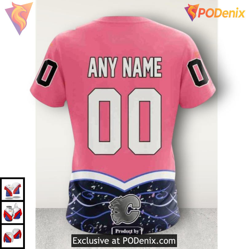 Hockey Fights Cancer Edition Calgary Flames Christmas Hoodie 3D Apparel Hockey Fights Cancer Edition Calgary Flames Christmas Hoodie 3D Apparel