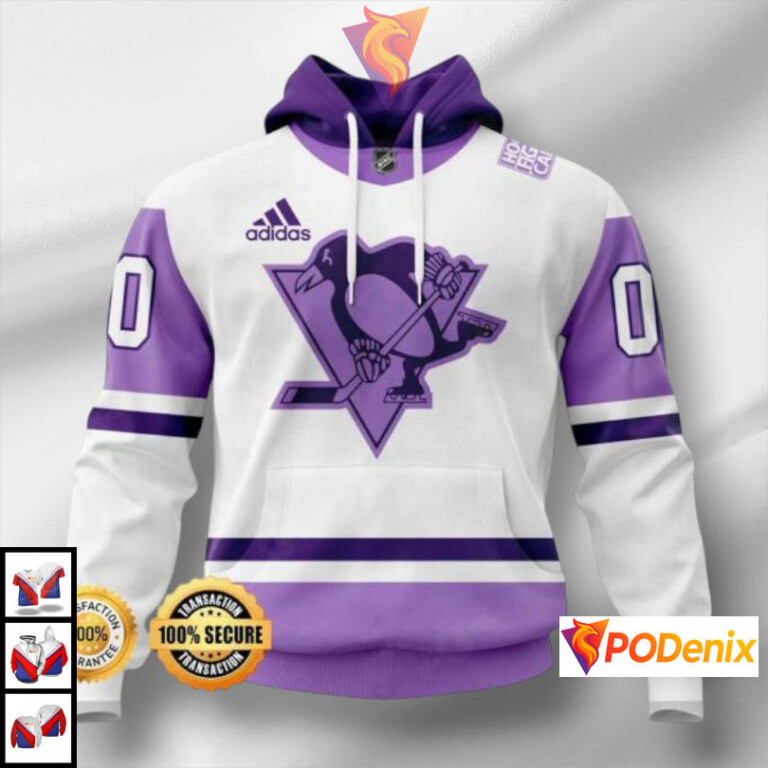Hockey Fights Cancer Edition Pittsburgh Penguins Pullover Hoodie 3D Apparel