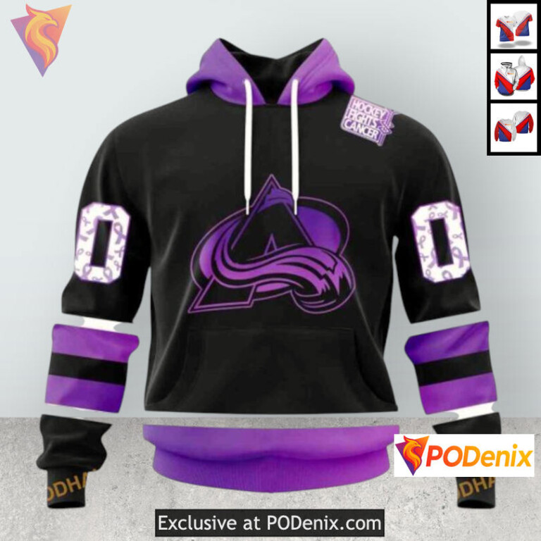 Hockey Fights Cancer Tribute Colorado Avalanche Hoodie 3D Special Edition