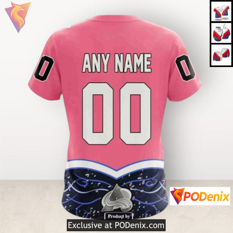 Hockey Fights Cancer Tribute Colorado Avalanche Winter Hoodie Sweatshirt 3D - 4