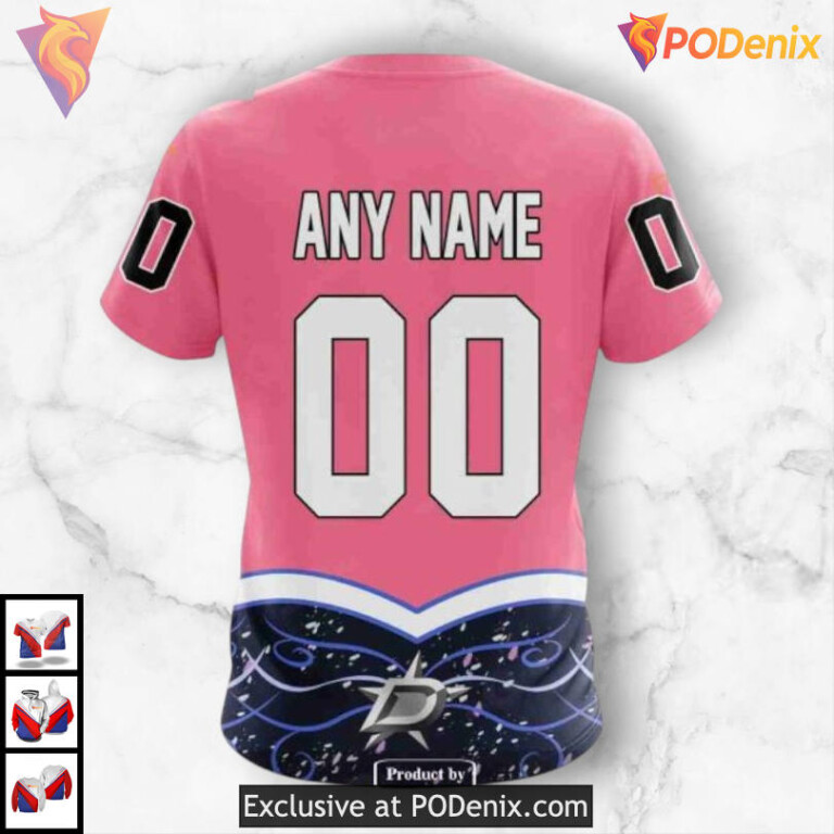 Hockey Fights Cancer Tribute Dallas Stars Hoodie 3D Custom 3D Sweatshirt - 4