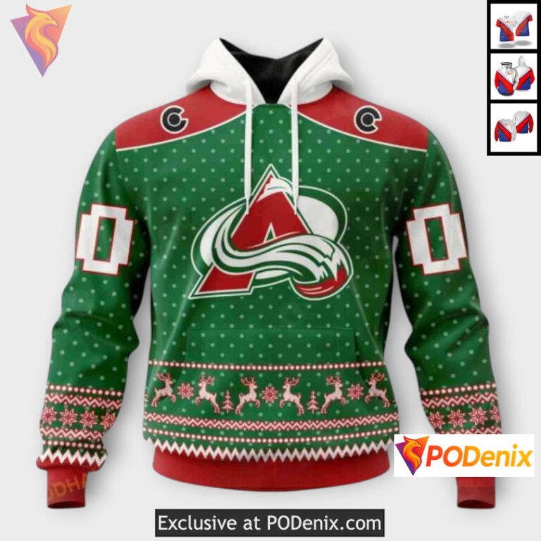 Holiday Apparel Edition Colorado Avalanche Vintage Hoodie NHL Sweatshirt