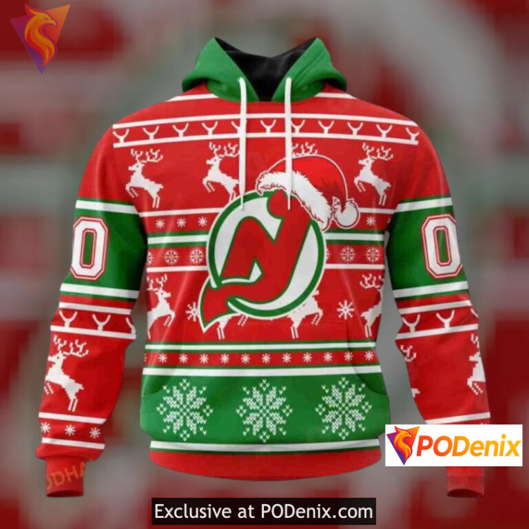 Holiday Apparel Merch New Jersey Devils Hoodie 3D Unisex Christmas Sweatshirt