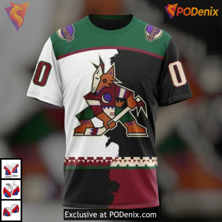 Home And Away Mixed Kits 2025 Arizona Coyotes Graphic Hoodie Custom Edition - 2