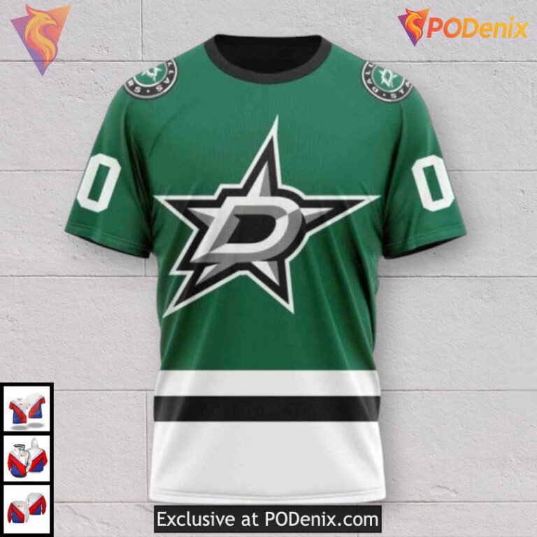 Home Kits 2025 Concept Dallas Stars Hoodie 3D Custom Shirt - 2