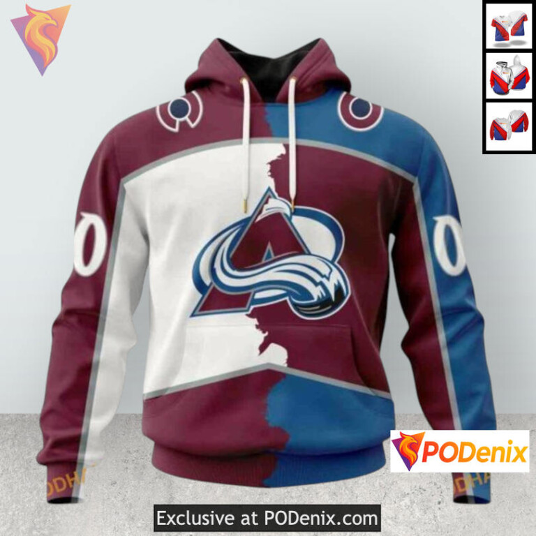 Home Mix Away 2025 Concept Colorado Avalanche Winter Hoodie Custom 3D
