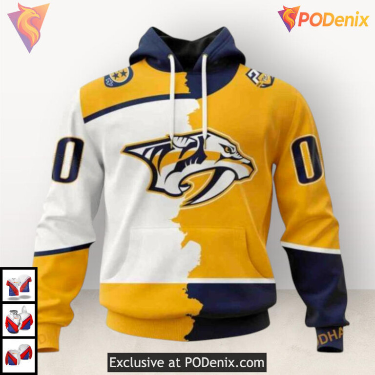 Home Mix Away 2025 Kits Nashville Predators Sweatshirt Hoodie Custom 3D