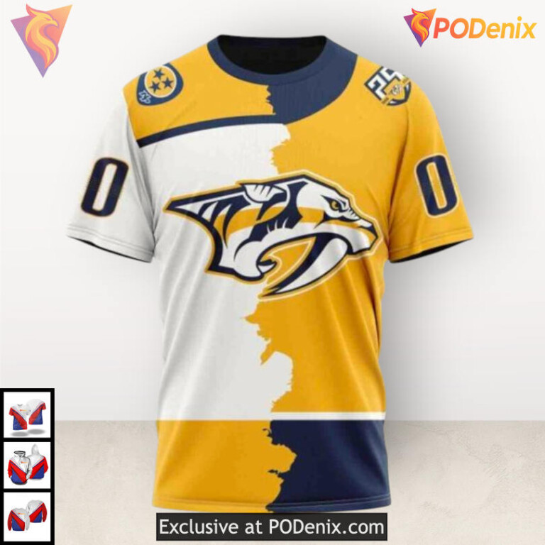 Home Mix Away 2025 Kits Nashville Predators Sweatshirt Hoodie Custom 3D - 2