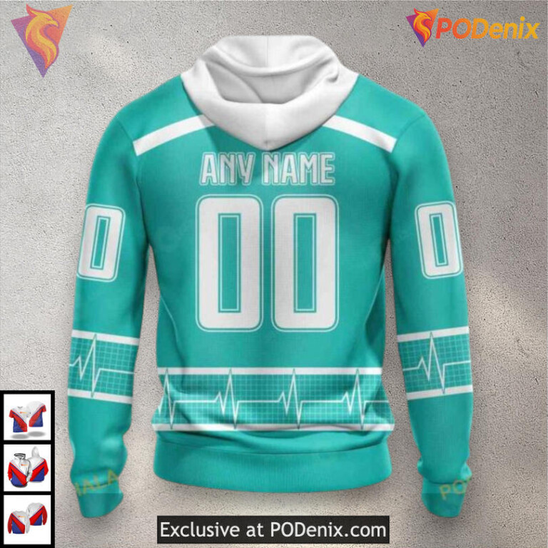 Honoring Healthcare Heroes Custom Calgary Flames Youth Hoodie 3D Sweatshirt - 3