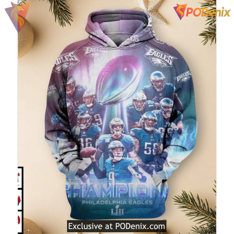 Hot Trend Teamwear Series Philadelphia Eagles Hoodie 3D Custom Sports Fanwear