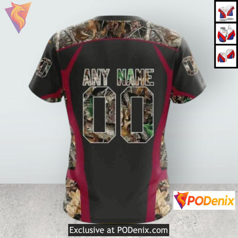 Hunting Camo Artwork Colorado Avalanche Zip Up Hoodie Custom Sweatshirt - 3