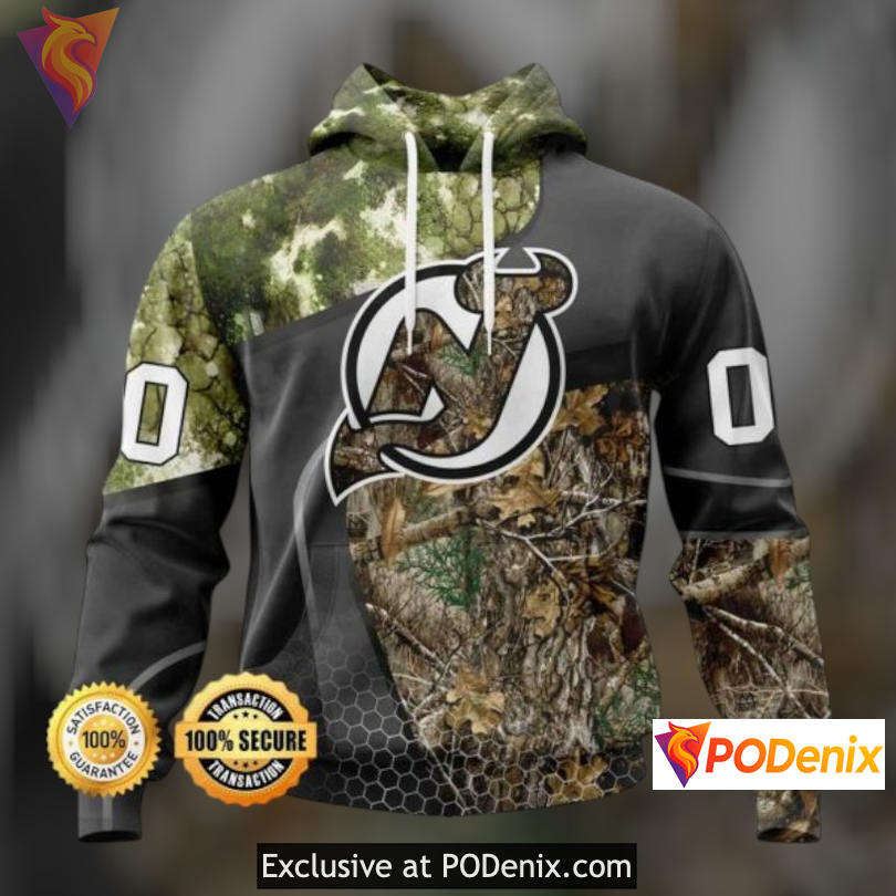 Hunting Camo Graphic New Jersey Devils Holiday Hoodie Custom 3D Apparel