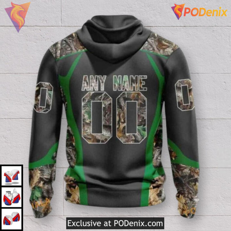 Hunting Camo Outdoor Edition Dallas Stars Kids Hoodie Custom Shirt - 1