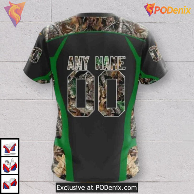 Hunting Camo Outdoor Edition Dallas Stars Kids Hoodie Custom Shirt - 3