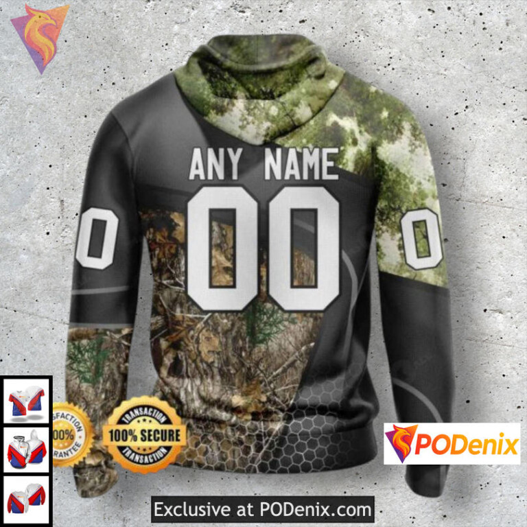 Hunting Camo Theme Anaheim Ducks Hockey Hoodie 3D Personalized Sportswear - 1