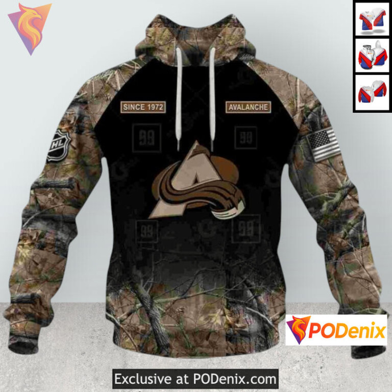 Hunting Camouflage Outdoor Style Colorado Avalanche Womens Hoodie Custom Hoodie