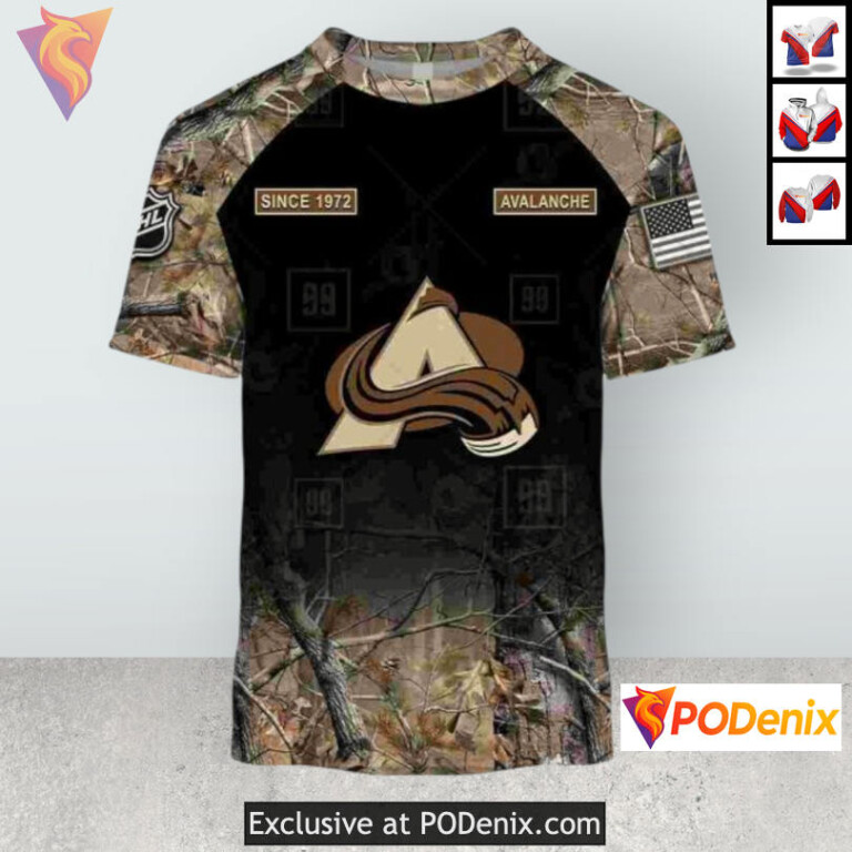 Hunting Camouflage Outdoor Style Colorado Avalanche Womens Hoodie Custom Hoodie - 1